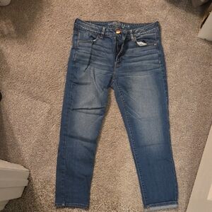 American Eagle Outfitters Dark Blue Ankle Jeans